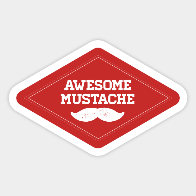 Awesome Mustache (light) Sticker by mikevotava